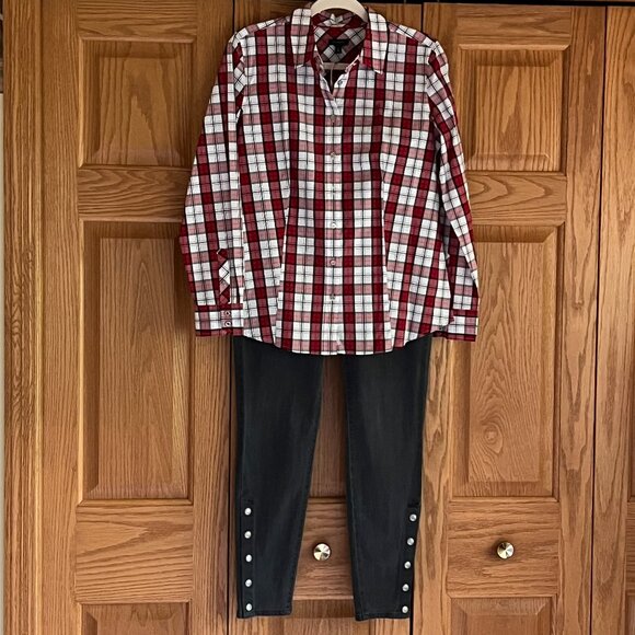 TALBOTS - Button Front Shirt - Classic Plaid -- NEW with Tag - Picture 11 of 13